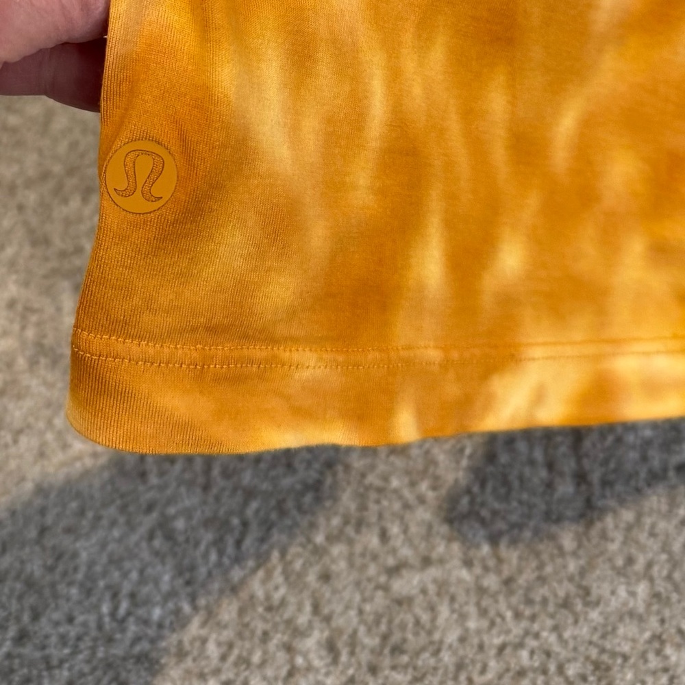 Lululemon all yours cotton t shirt orange tie dye size 4 - Picture 3 of 3